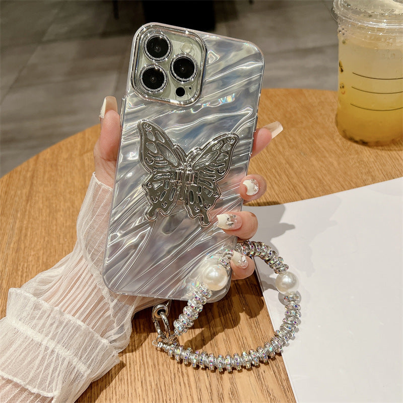 Water Ripple Lens Protector Butterfly Silicone Phone Case