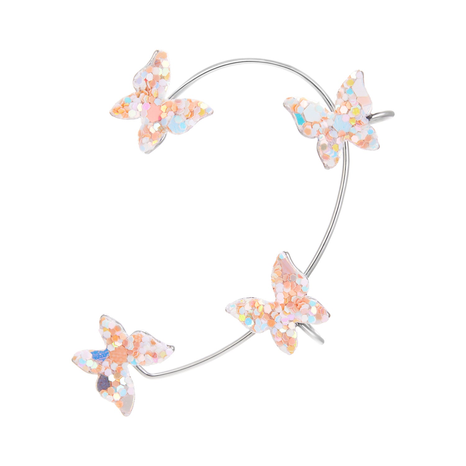 3D Butterfly Motif / Copper Material / Non-Pierced Ear Cuffs / European & American Style