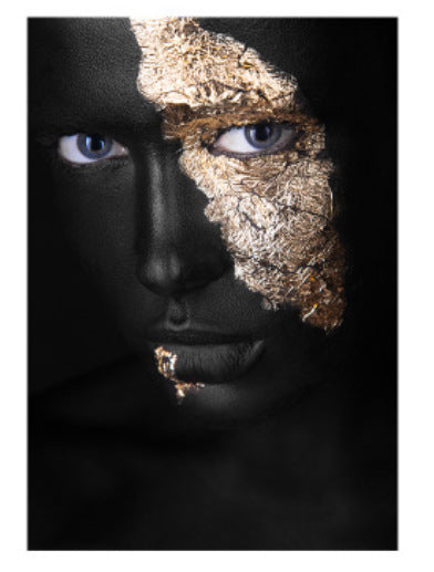Abstract Black Gold Woman Canvas Painting Home Decoration Frameless Painting