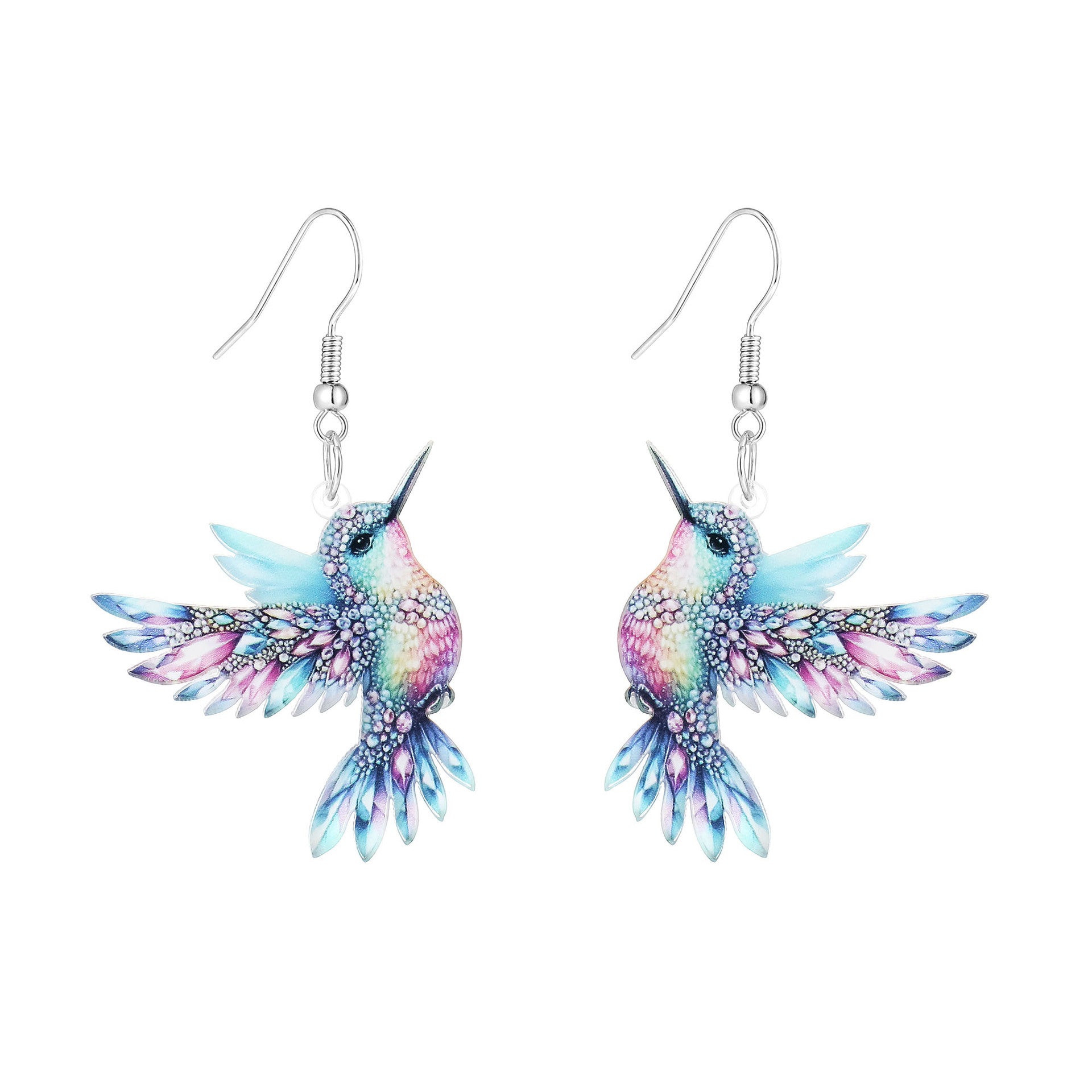 Wearsmartii Colorful Hummingbird Earrings - Vibrant Nature-Inspired Statement Jewellery for Women