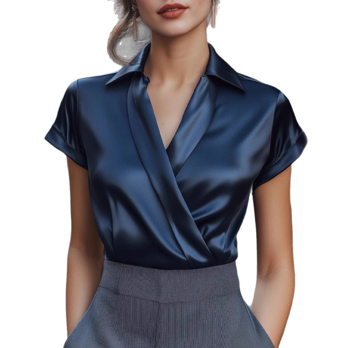 Womens Stylish French-style Shirt That Flatters Your Figure And Exudes Youthful Energy