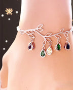 Wearsmartii Tree Of Life Water Drop Birthstone Bracelet