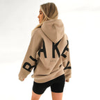 Fashionable Printed Thickened Versatile Long-Sleeve Loose-Fit Hoodie