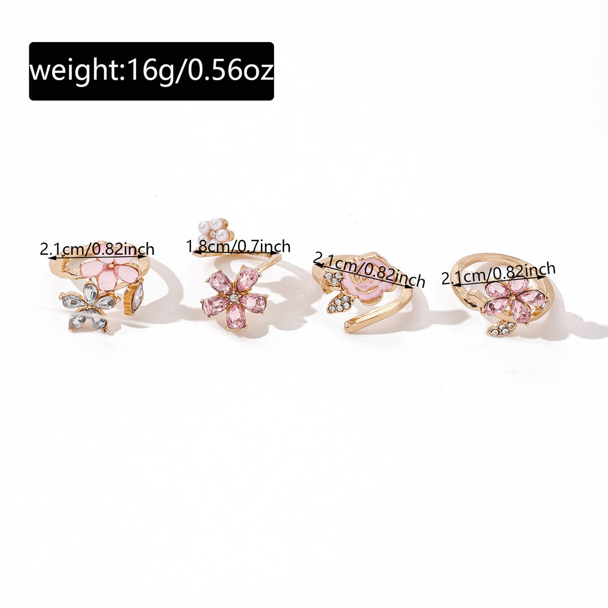 Wearsmartii Womens Fashion Flower Ring Set