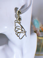 Wearsmartii Fairy Style Double Layer 3D Butterfly Earrings - Sweet Elegant Jewellery for Women