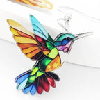 Wearsmartii Colorful Hummingbird Earrings - Vibrant Nature-Inspired Statement Jewellery for Women