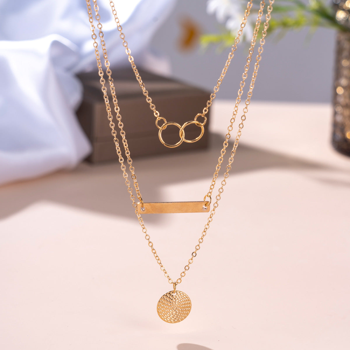 Wearsmartii Multi Layer Rectangular Pendant Necklace