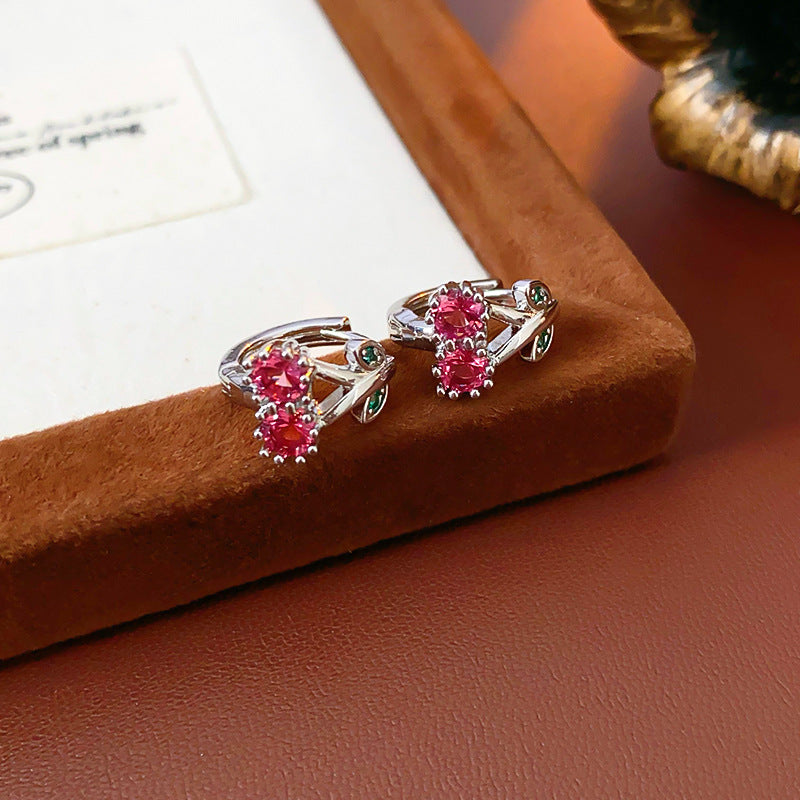 Wearsmartii Sterling Silver Post Floral Crystal Ear Cuffs - Sparkling S925 Floral Ear Wraps