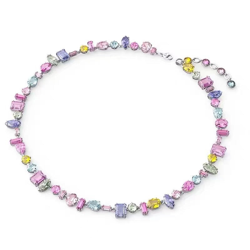 Sweetheart Candy Colorful Crystal Zircon Necklace