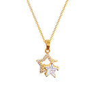 Wearsmartii Star Zircon Titanium Steel Necklace