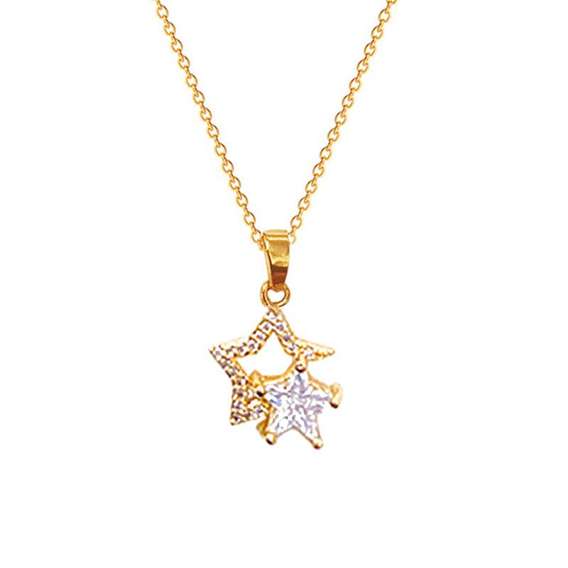 Wearsmartii Star Zircon Titanium Steel Necklace