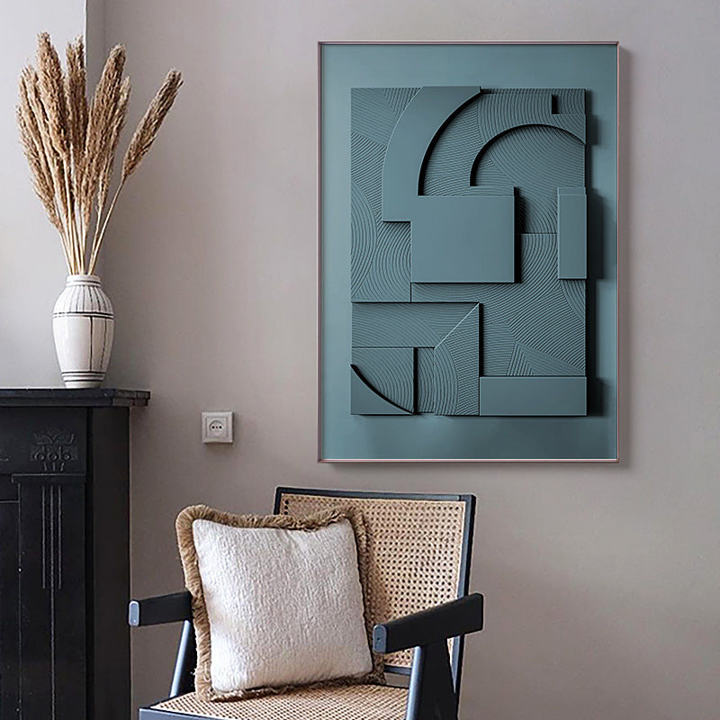 Three-dimensional Silent Style Geometric Morandi Hanging Painting