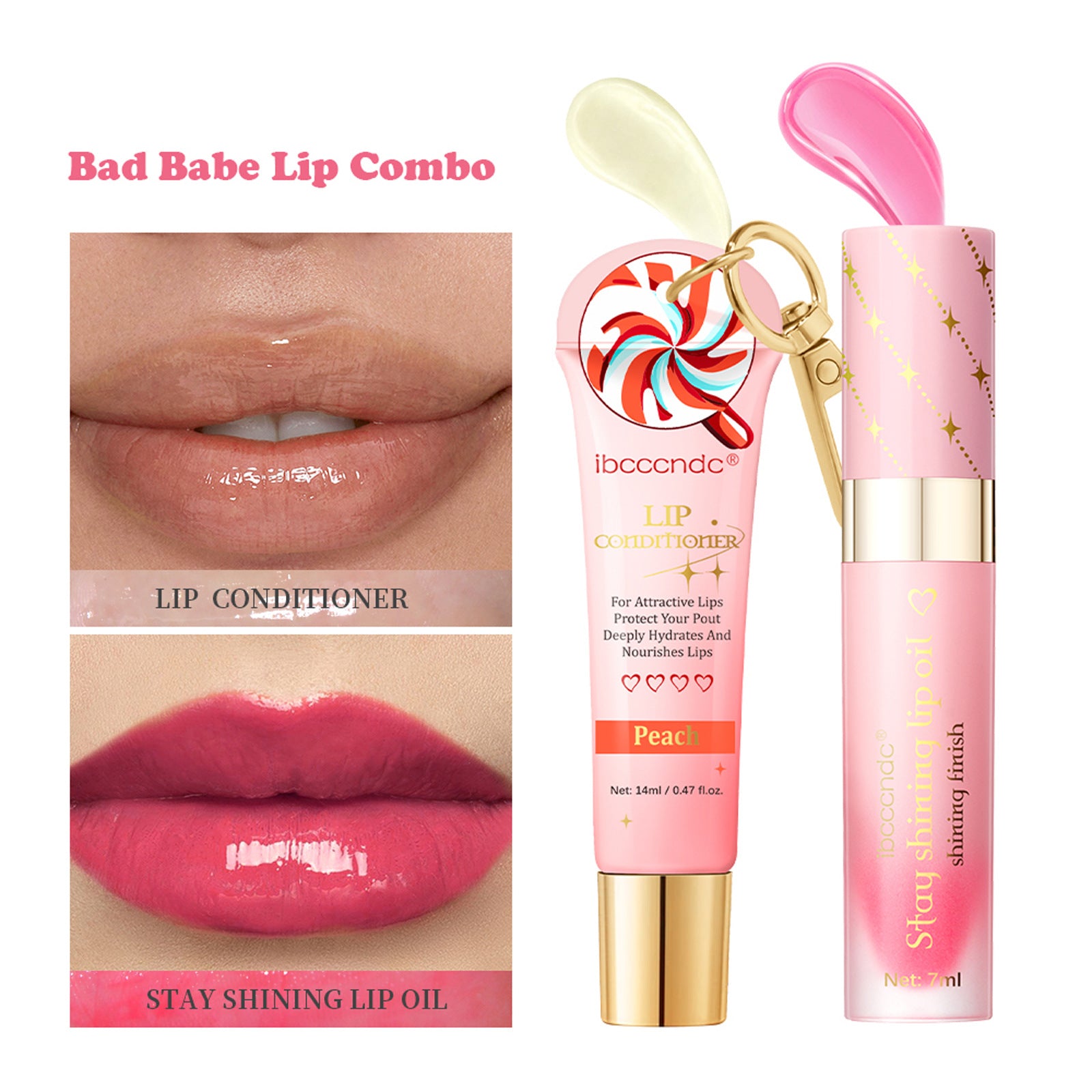 Ibcccndc Lip Care Set Peach Flavor Lip Balm