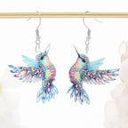 Wearsmartii Colorful Hummingbird Earrings - Vibrant Nature-Inspired Statement Jewellery for Women