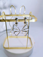 Wearsmartii Fairy Style Double Layer 3D Butterfly Earrings - Sweet Elegant Jewellery for Women