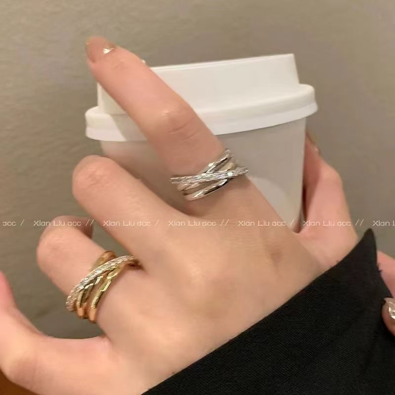 Wearsmartii Triple Ring Cross Open Ring