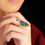 Wearsmartii Peacock Shape Open Ring Size Adjustable