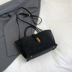 Retro High-capacity Minimalist Suede-style Tote Bag