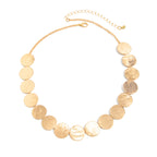 Wearsmartii Round Metal Patchwork Necklace For Commuting