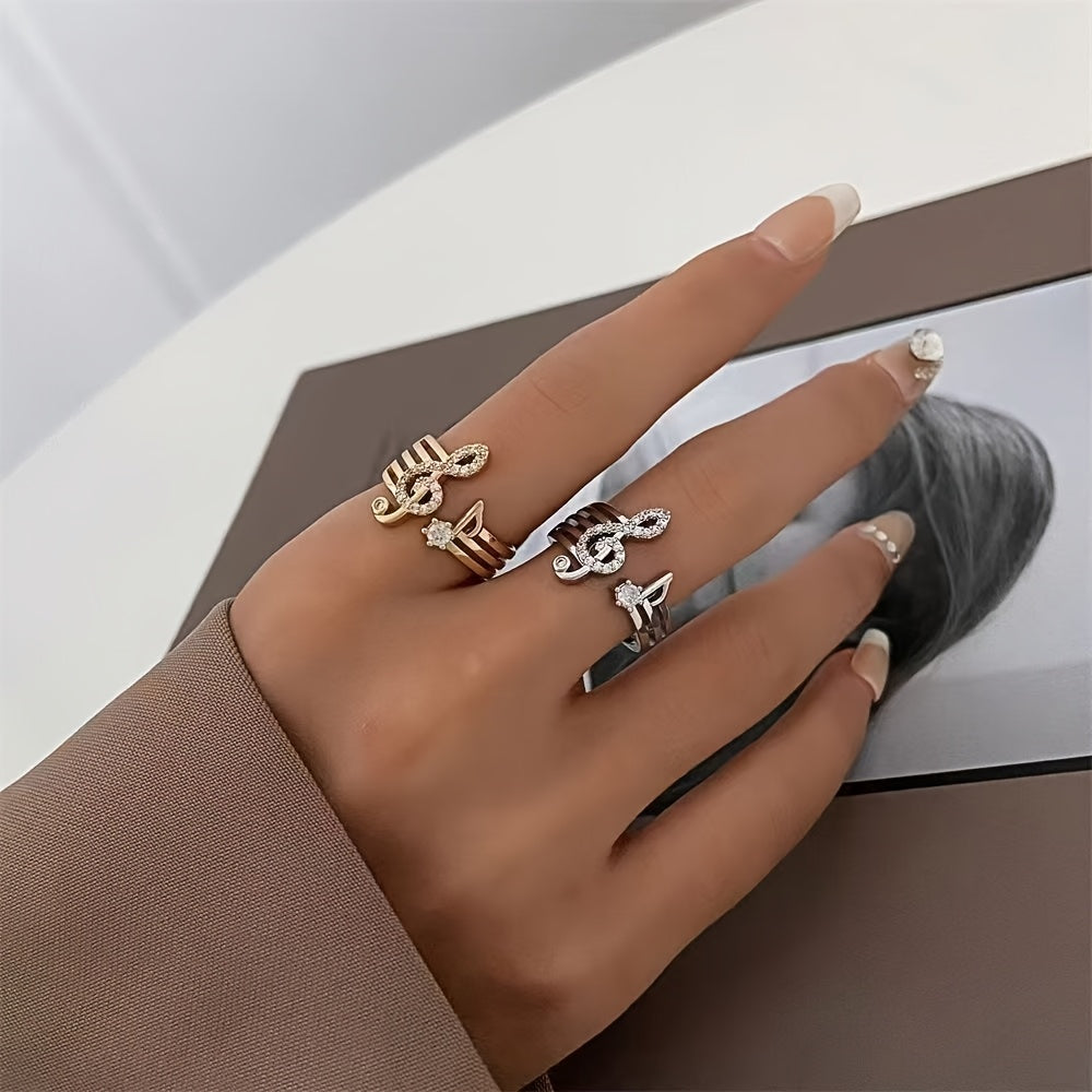 Wearsmartii 2026 New Arrival Women'S Music Note Ring