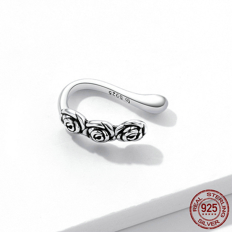 Vintage Rose Design / Floral Ear Cuffs / Non-Pierced Earring Alternative / Retro Style