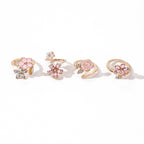 Wearsmartii Womens Fashion Flower Ring Set