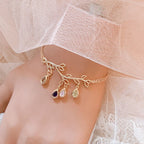 Wearsmartii Tree Of Life Water Drop Birthstone Bracelet
