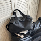 Leisure Large Capacity Luggage Storage PU Leather Shoulder Sports Gym Bag