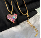 Wearsmartii Love 925 Silver Needle Necklace And Earrings Suite