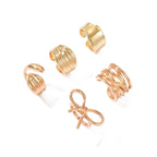 Irregular Metal Niche Lava Ring With Smooth, Polished Lines And An Open Design