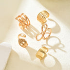 Irregular Metal Niche Lava Ring With Smooth, Polished Lines And An Open Design