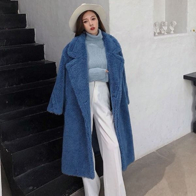 Womens Long Cashmere-Like Coat