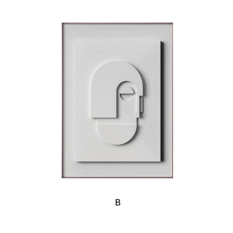 Three-dimensional Silent Style Geometric Morandi Hanging Painting