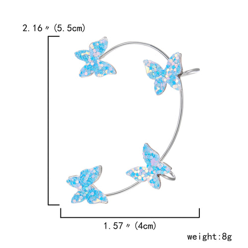 3D Butterfly Motif / Copper Material / Non-Pierced Ear Cuffs / European & American Style