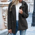 Wearsmartii Loose Lapel Fluffy Coat Winter Button Jacket Cardigan Outwear For Women Clothing