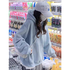 Women's High-End Effortlessly Chic Loose Fit Hoodie Mid Length Top Or Outerwear For Spring Autumn And Winter