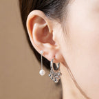 Wearsmartii S925 Sterling Silver Tassel Pendant Earrings - Elegant Linear Drop Jewellery