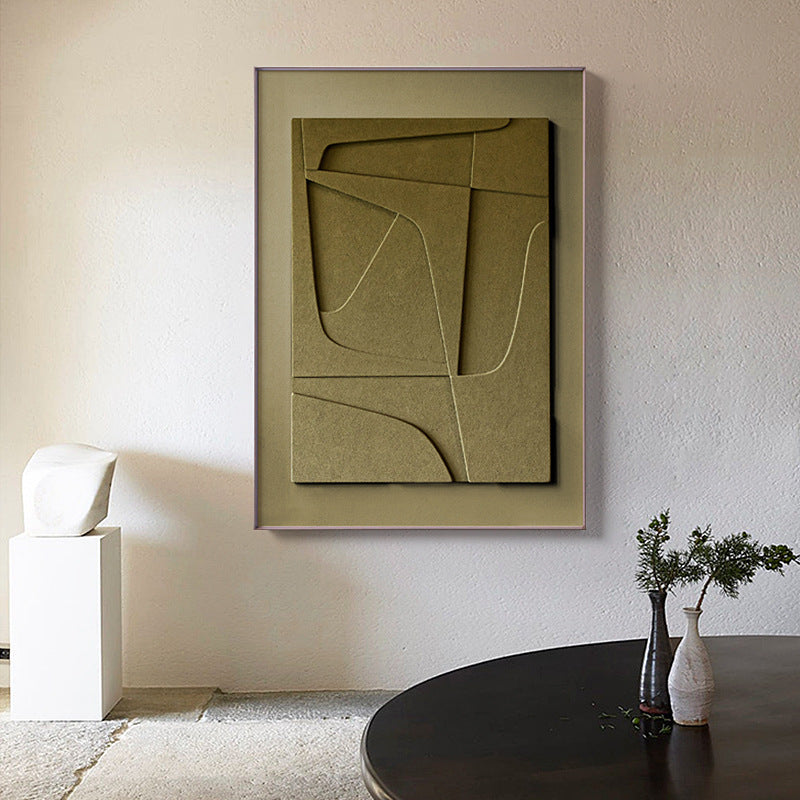 Three-dimensional Silent Style Geometric Morandi Hanging Painting