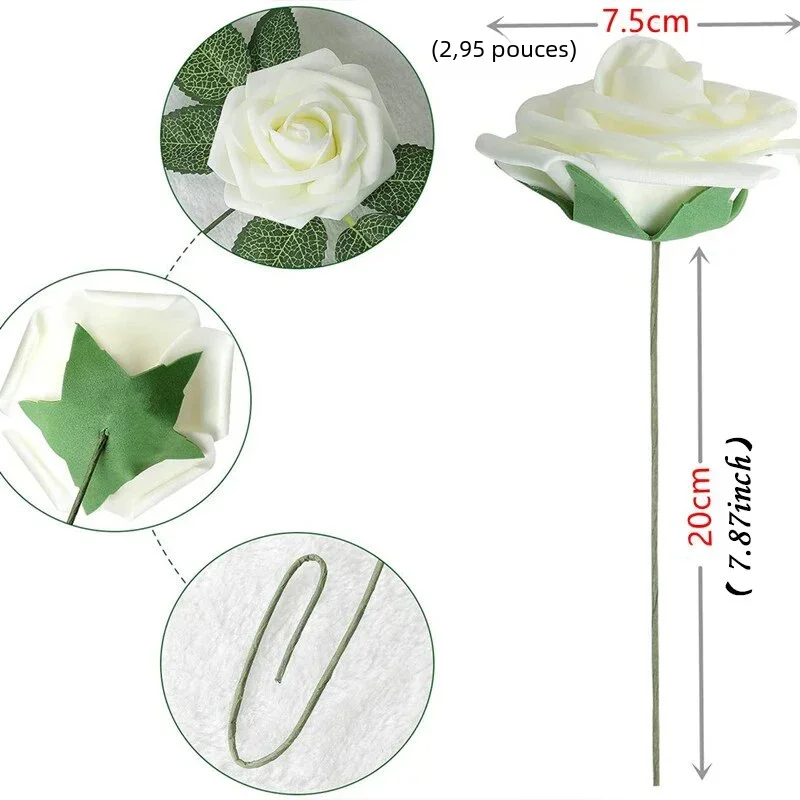 valentine Artificial Foam Rose Flowers