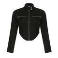 New Stand-up Collar Slim Fit Short Zipper Jacket