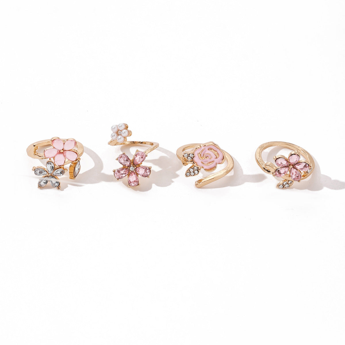 Wearsmartii Womens Fashion Flower Ring Set