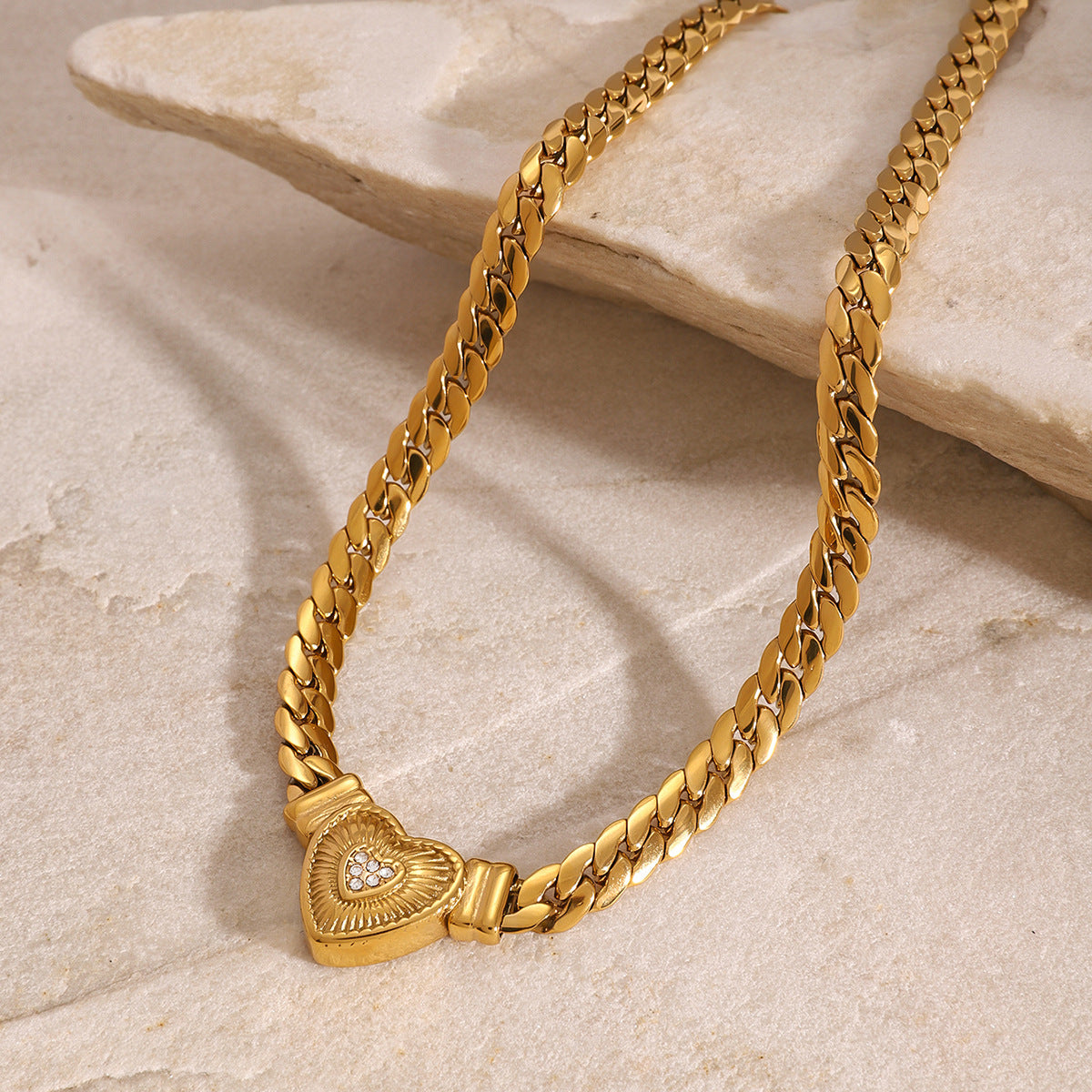 Wearsmartii Love Necklace With Diamond Studded Chain