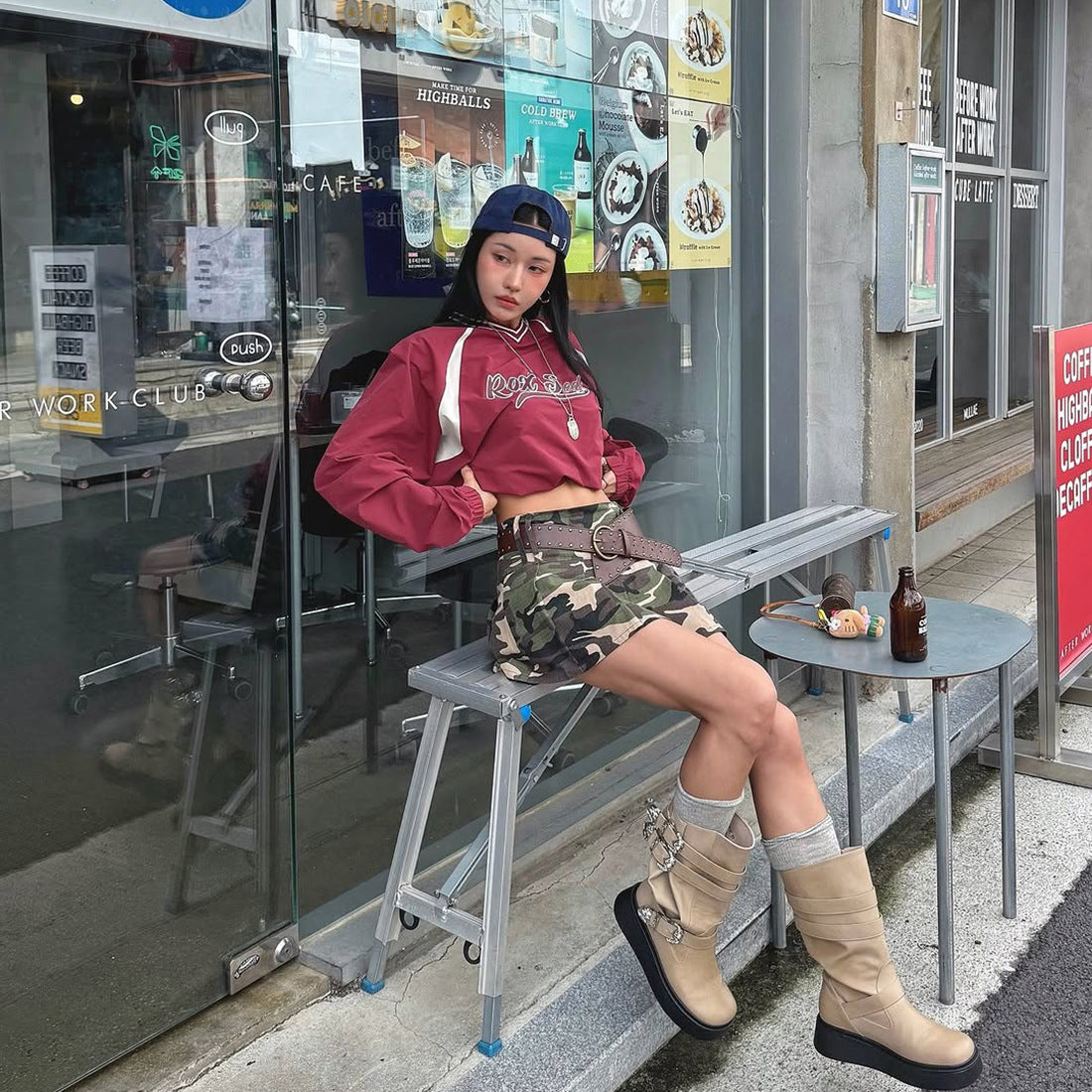 Womens Versatile, Loose-fitting Short Top With Letter Print