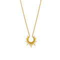 Wearsmartii Sunflower U-Shaped Stainless Steel Necklace