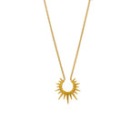 Wearsmartii Sunflower U-Shaped Stainless Steel Necklace