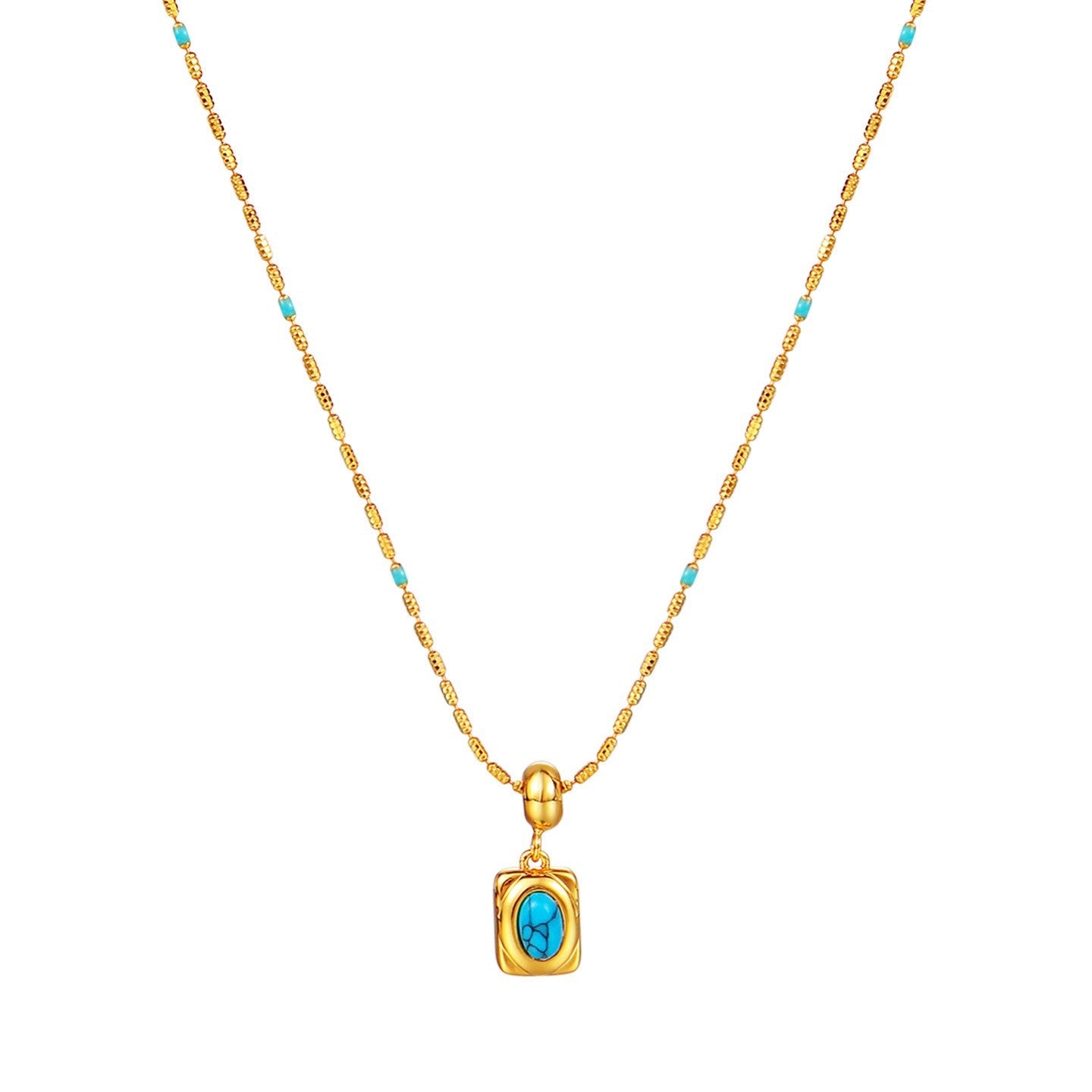 Wearsmartii Natural Turquoise Coloured Pendant
