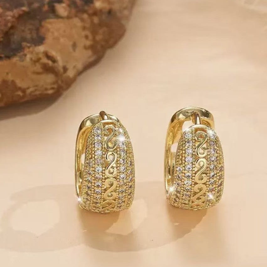 High-Quality Zircon / Sparkling Ear Clips / Luxury Non-Pierced Jewelry