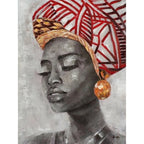 Abstract Canvas Painting African Girl Salon Decoration