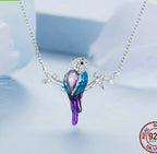 Wearsmartii Forest Style Bird Earring Necklace Set - Nature Inspired Jewelry for Women - Gold/Silver Plated