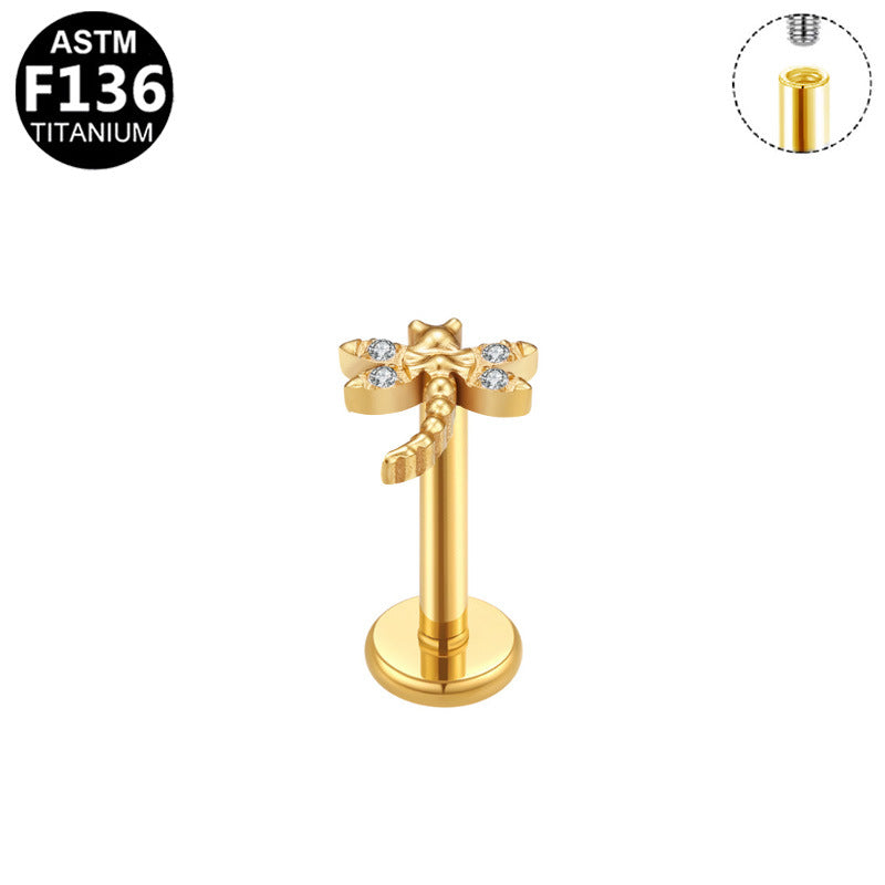 Wearsmartii European And American Dragonfly Internal Thread Labret